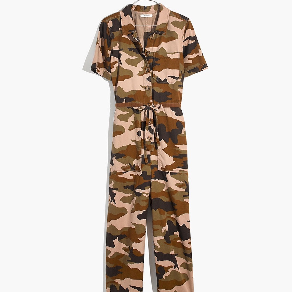 Madewell Wide-Leg Jumpsuit Camo